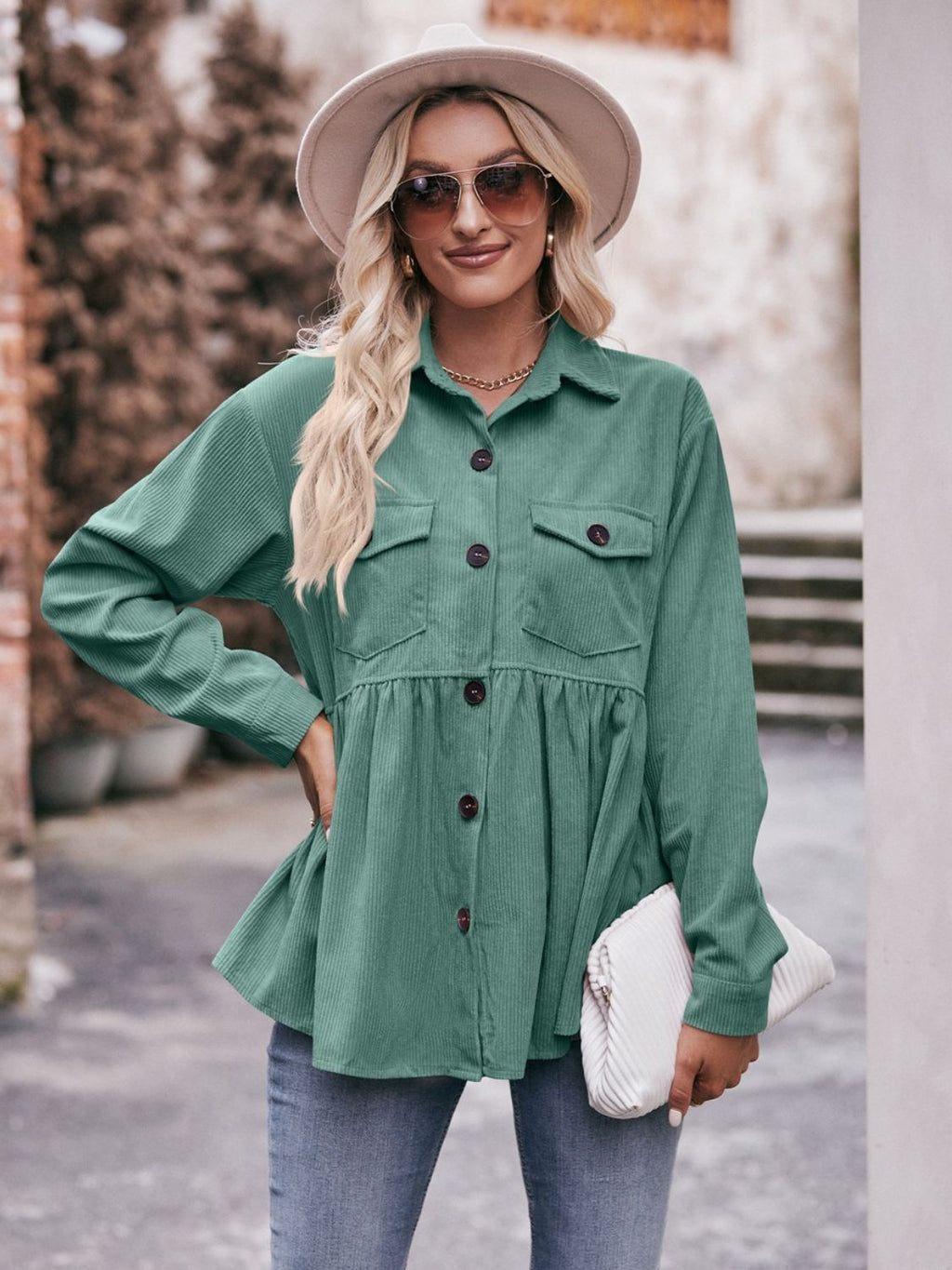 Camisa de manga larga con cuello Mandy