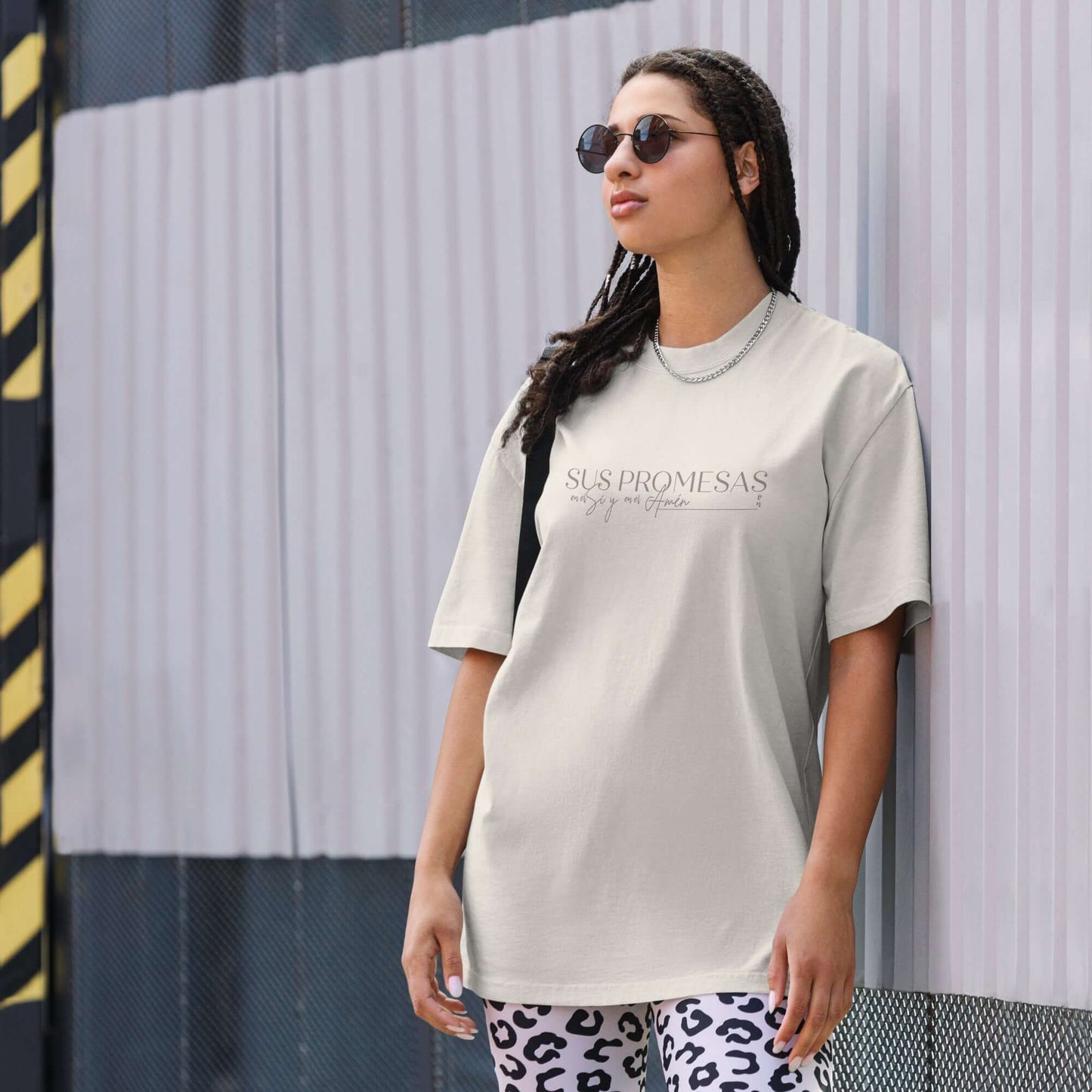 Camiseta oversize con efecto desgastado